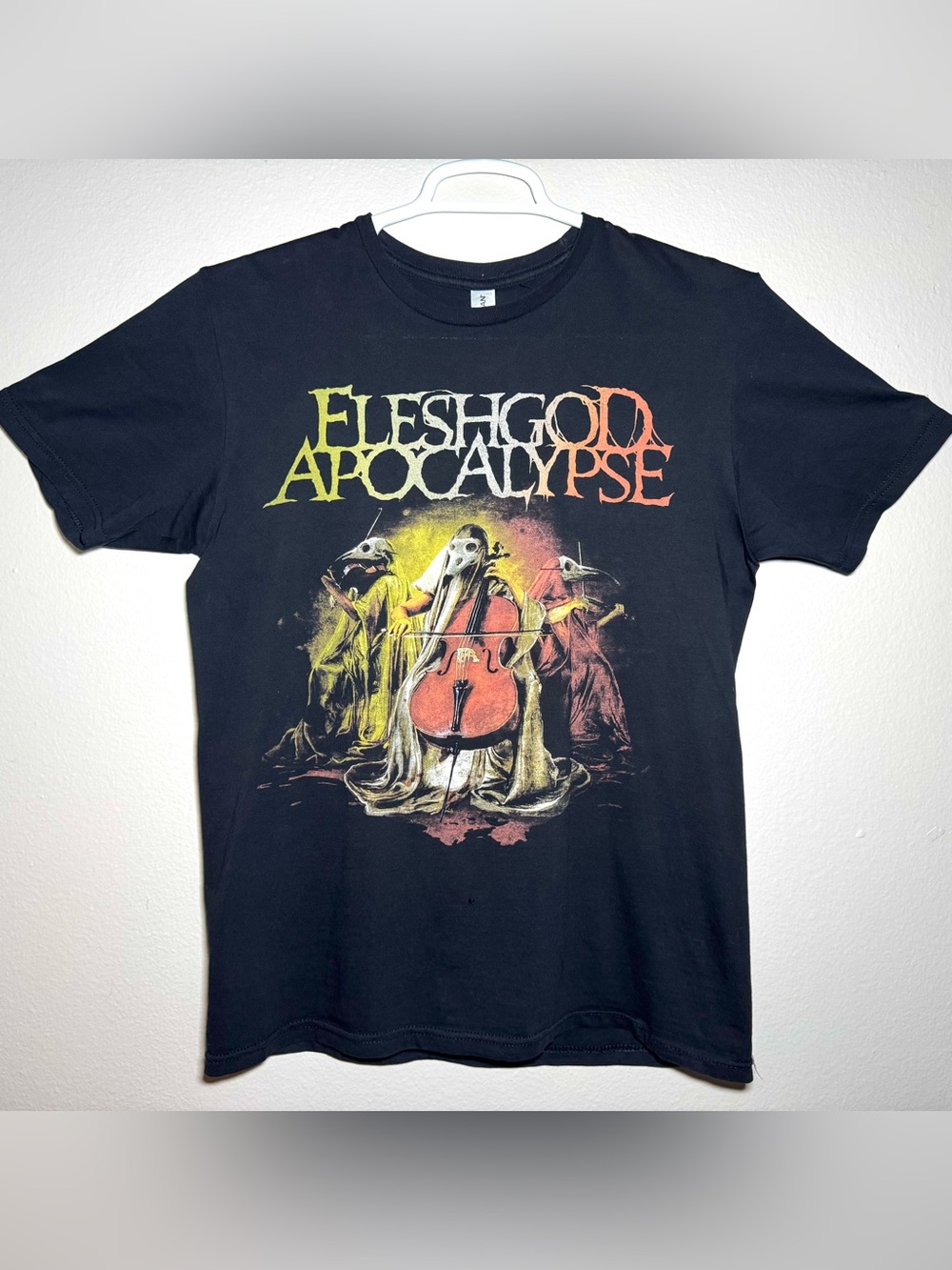 Fleshgod Apocalypse Italian Strings Graphic T-Shirt Size Medium Gildan (flawed)
